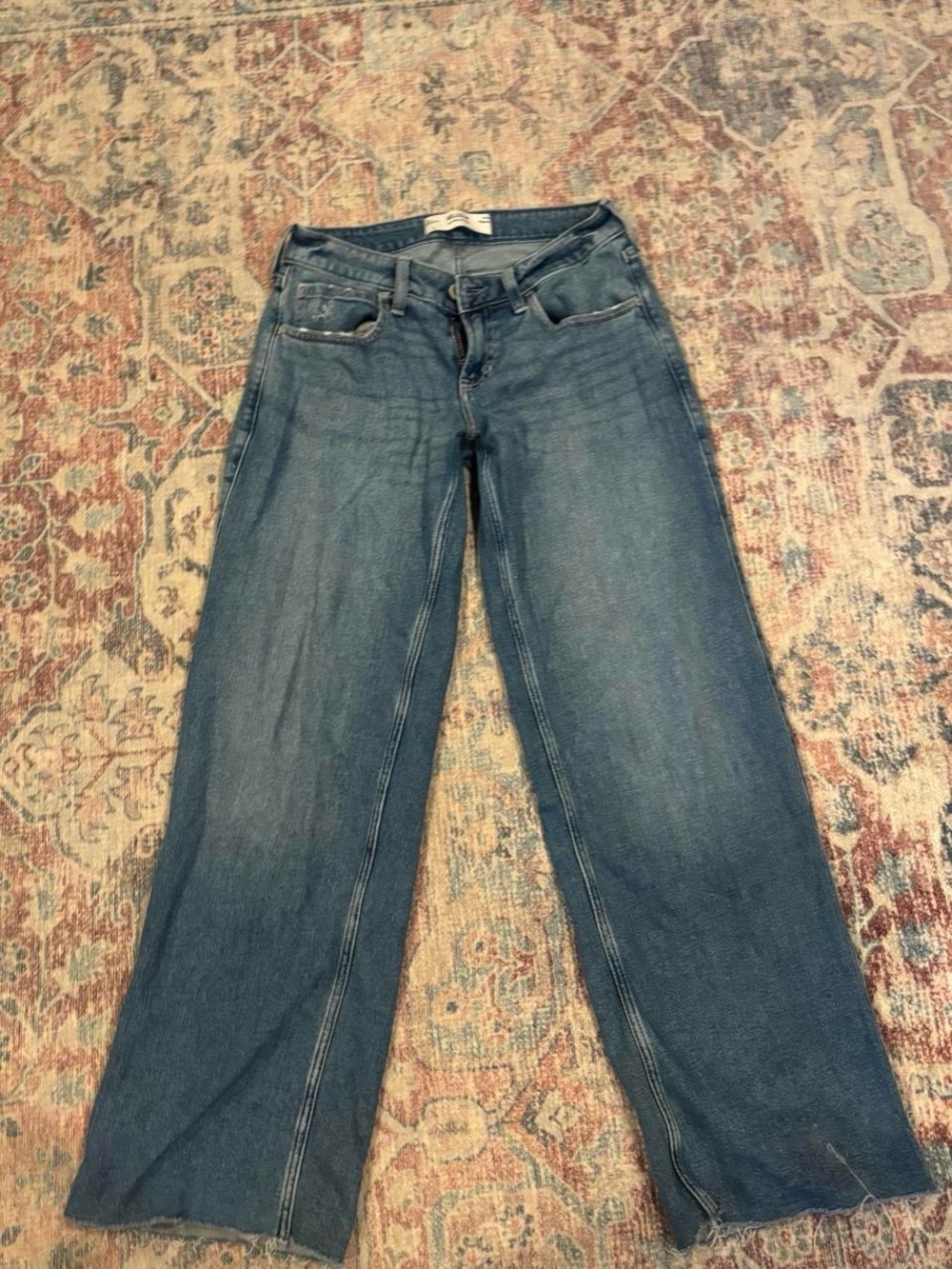 Hollister Medium Blue Wide-Leg Flare Jeans